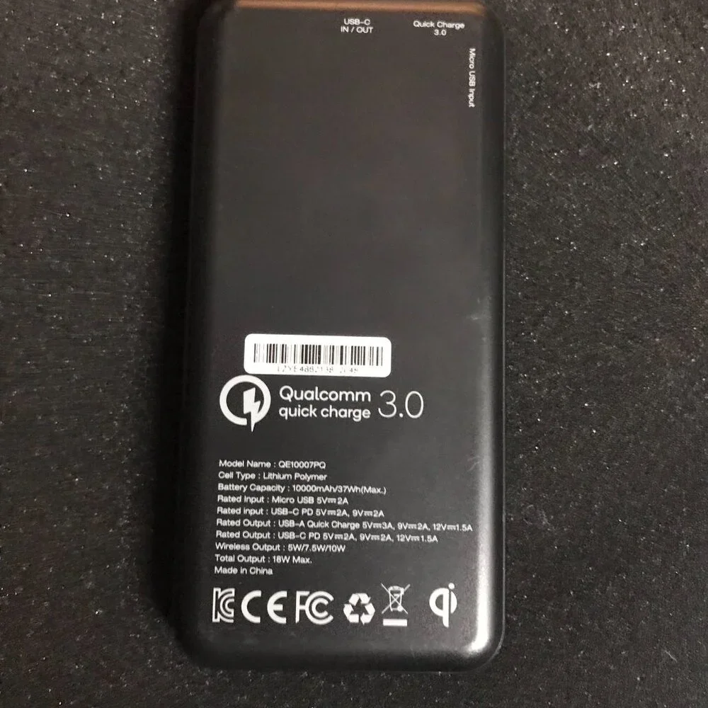 Energizer - Ultimate Lithium 10,000mAh 20W Qi Wireless Portable Charger/Power Ba